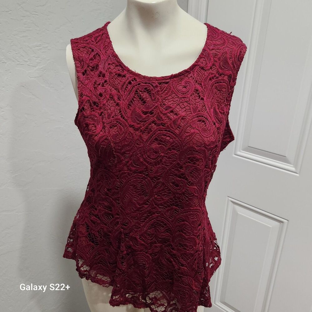 Scobe Peplum Blouse Womens SZ XL Whimsygoth Dark Romantic Feminine Witchy Fairy